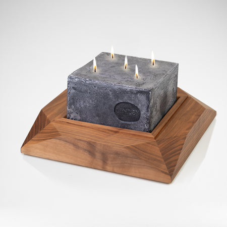 Slate Five Wick Candle & Plinth