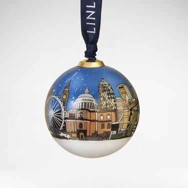 London Skyline Hand-Painted Bauble