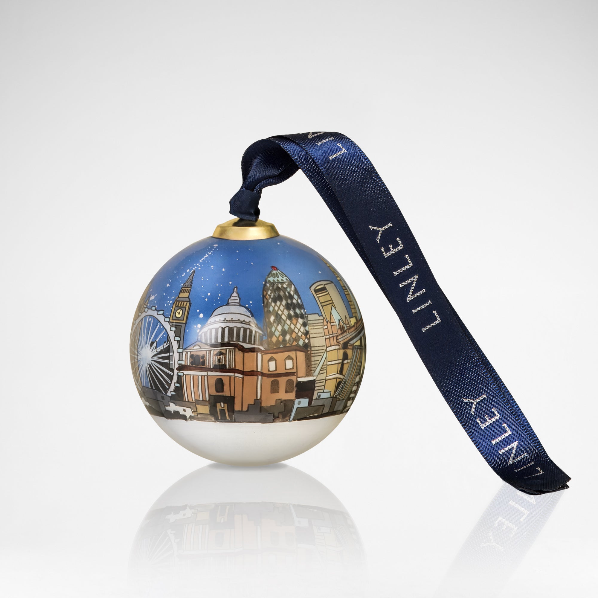 London Skyline Hand-Painted Bauble