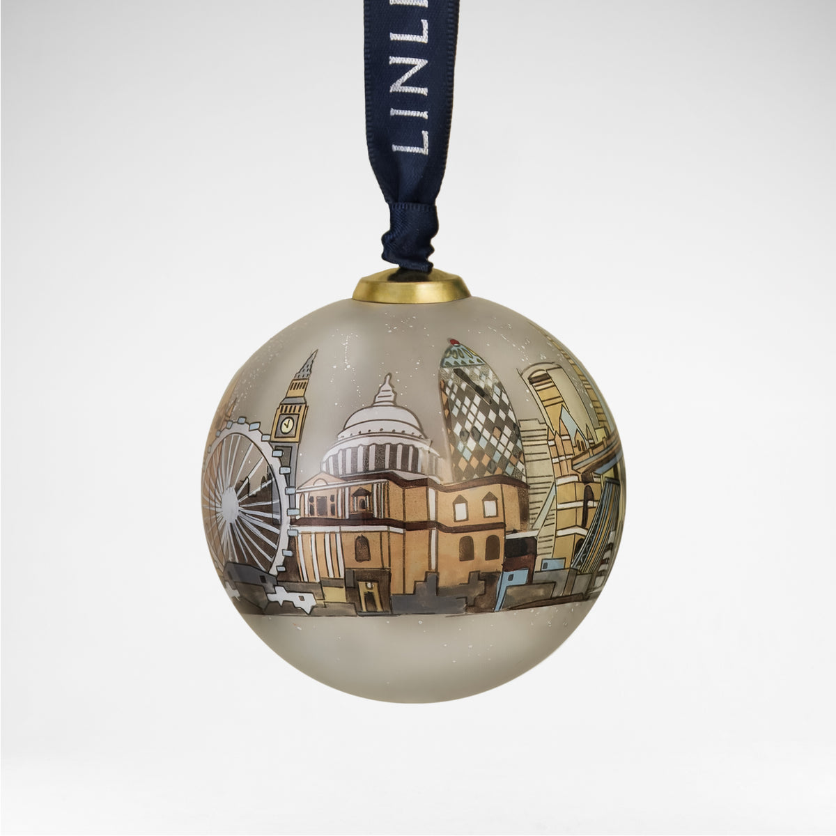 London Skyline Hand-Painted Bauble