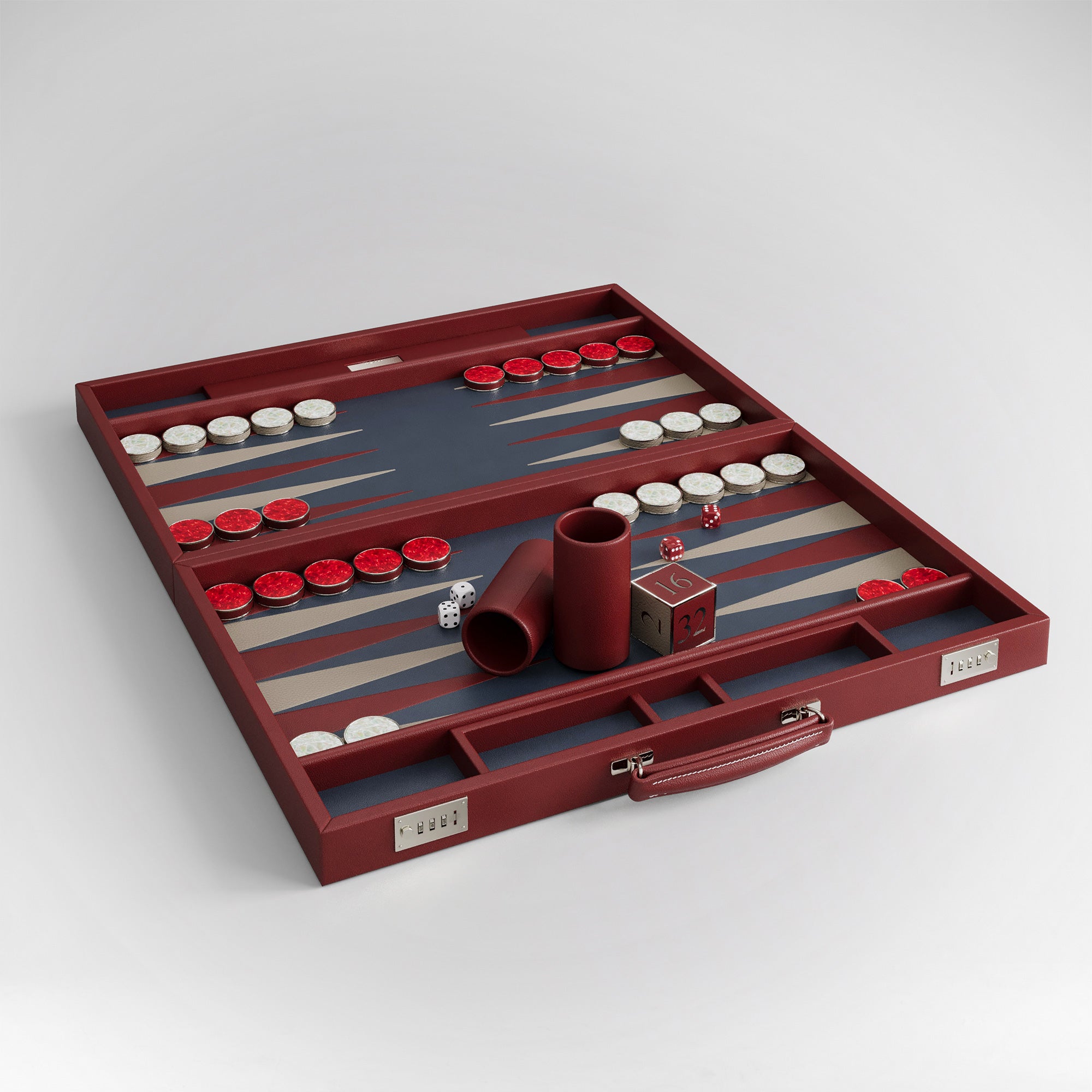 Acheter Backgammon Premium 55 cm - Extérieur Noir Et Intérieur Rouge Acheter Backgammon Premium 55 cm - Extérieur Noir Et Intérieur Rouge
