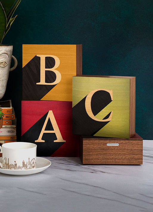 LINLEY Marquetry Alphabet Boxes