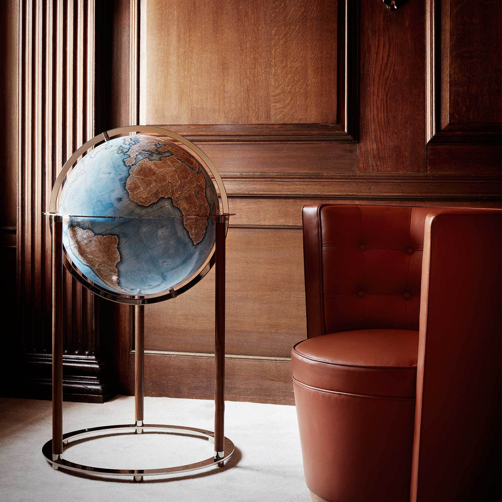 Standing Globe - Blue | Bespoke Design & Luxury Furniture | LINLEY
