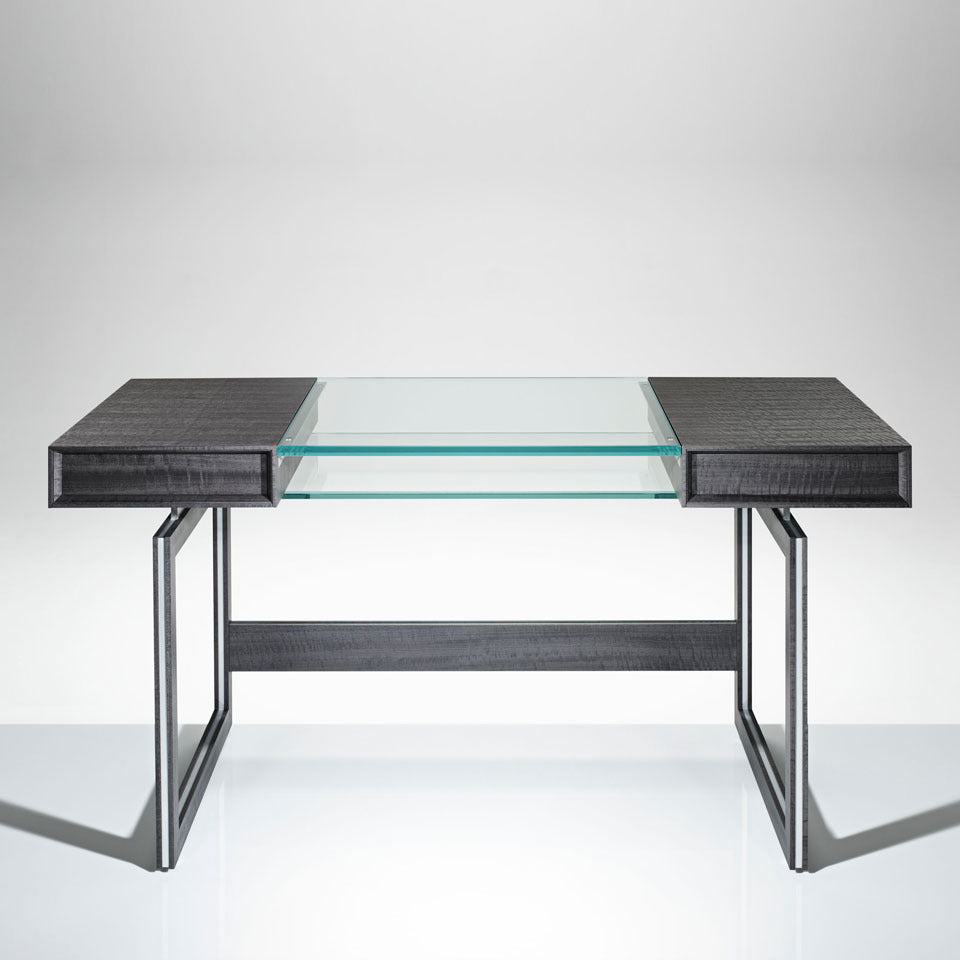 Helix Desk - Grey Eucalyptus | Bespoke Design & Luxury Furniture | LINLEY