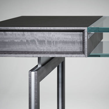 Helix Desk - Grey Eucalyptus | Bespoke Design & Luxury Furniture | LINLEY