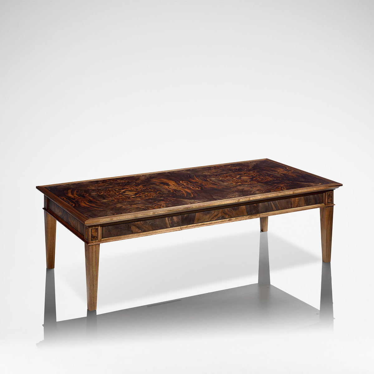 LINLEY Classic Coffee Table - Burr Walnut and Ebony | Bespoke Design & Luxury Furniture | LINLEY