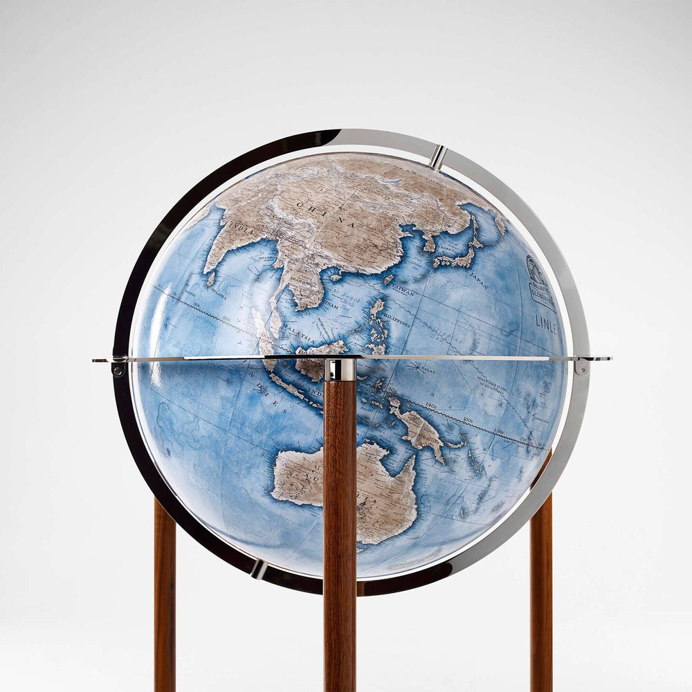 Standing Globe - Blue | Bespoke Design & Luxury Furniture | LINLEY