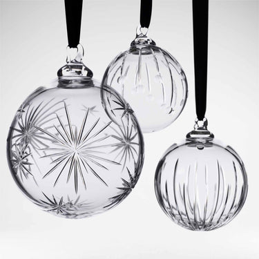 Crystal Christmas Baubles - Set of 6