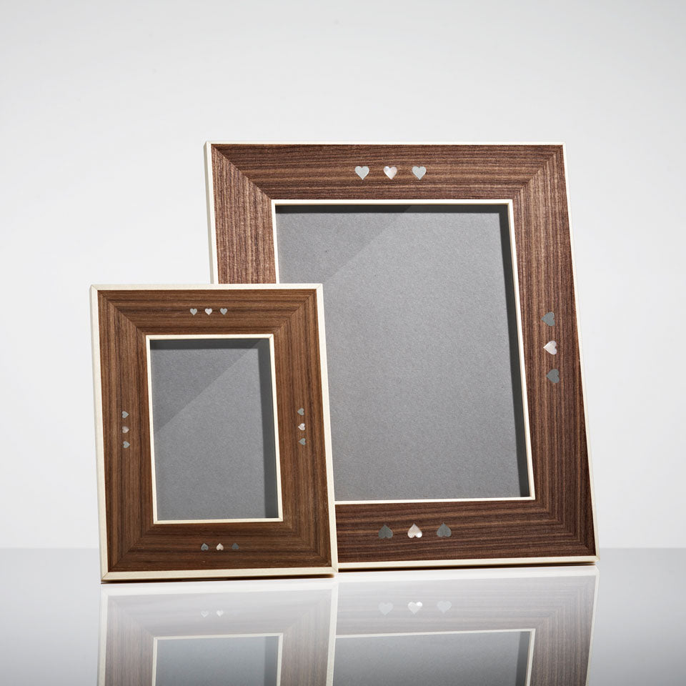 Heart Walnut Photograph Frame | Luxury Home Accessories & Gifts | LINLEY