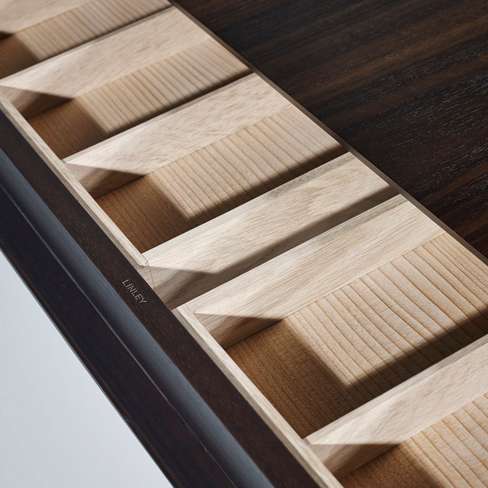 Helix Dining Table - Fumed Eucalyptus | Bespoke Design & Luxury Furniture | LINLEY