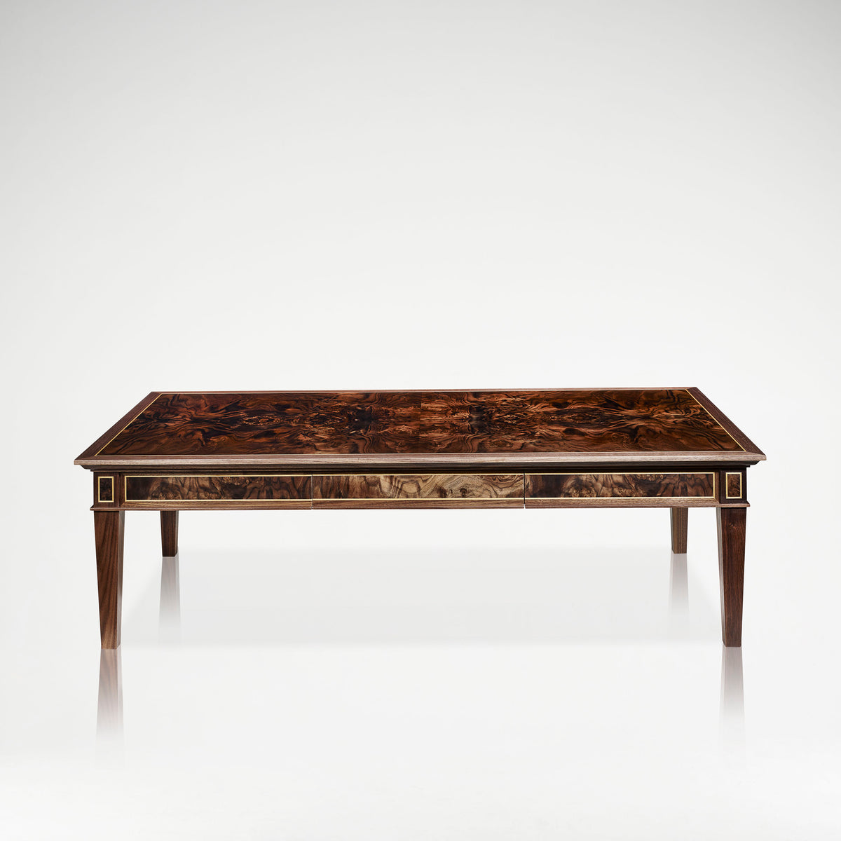 LINLEY Classic Coffee Table - Burr Walnut and Satinwood | Bespoke Design & Luxury Furniture | LINLEY
