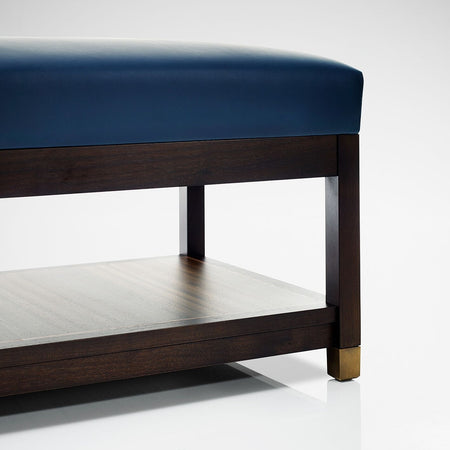 Evolution Small Ottoman Coffee Table - Navy | Bespoke Design & Luxury Furniture | LINLEY