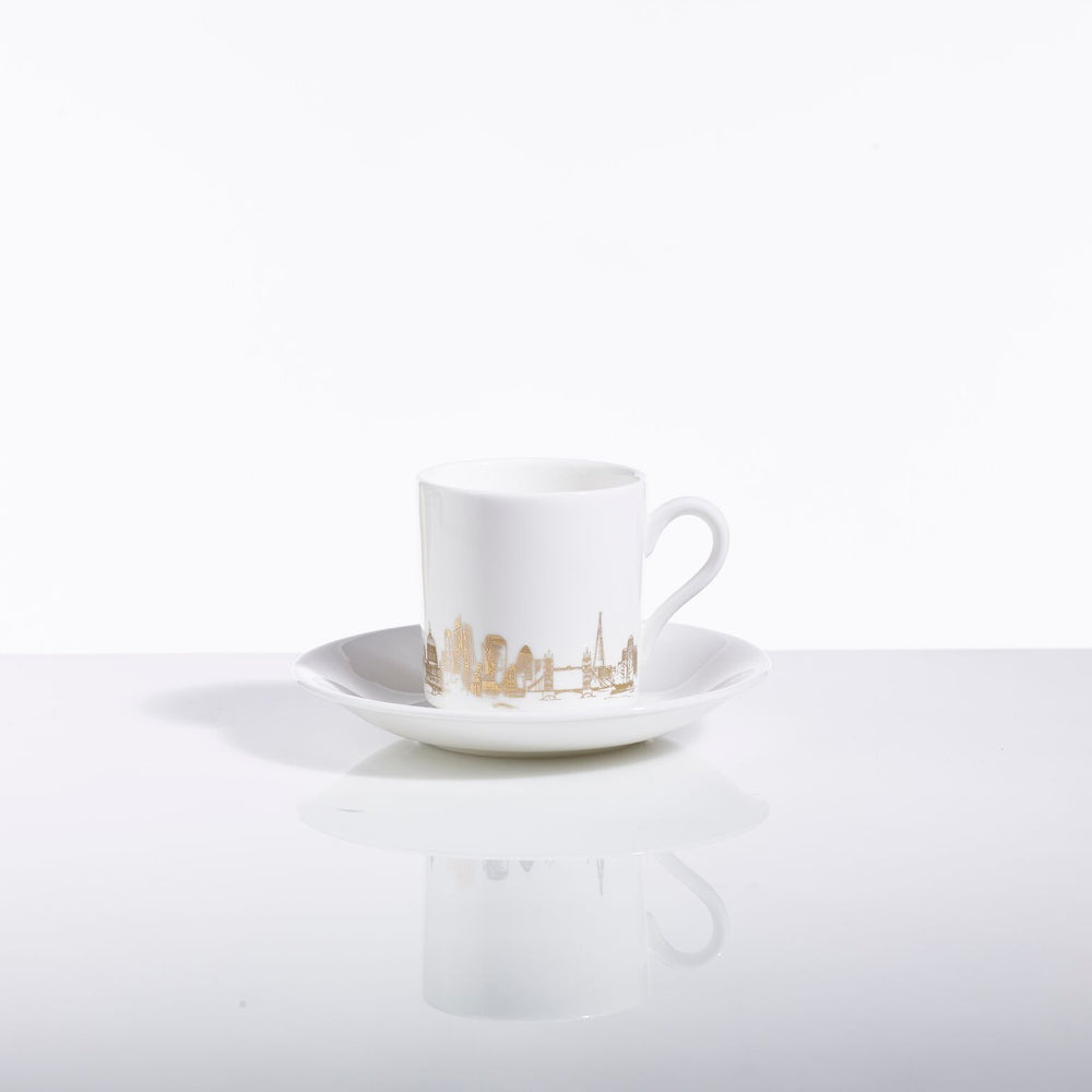 London Skyline Espresso Cup & Saucer | Luxury Home Accessories & Gifts | LINLEY