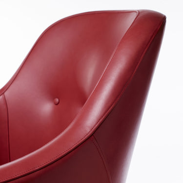 Riviera Buttoned Desk Chair - Red | Bespoke Design & Luxury Furniture | LINLEY