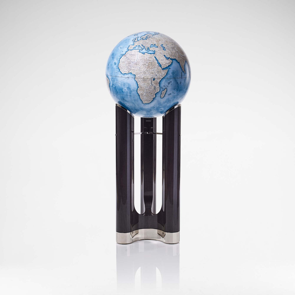 Tellus Globe - Blue & Charcoal | Bespoke Design & Luxury Furniture | LINLEY