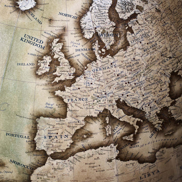 Tellus Globe - Green & Sycamore | Bespoke Design & Luxury Furniture | LINLEY