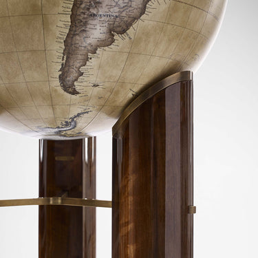 Tellus Globe - Ochre & Walnut | Bespoke Design & Luxury Furniture | LINLEY