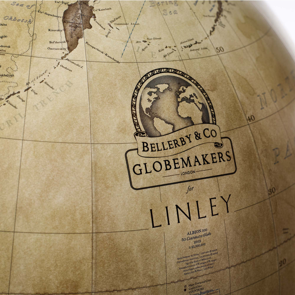 Table Top Tellus Globe | Luxury Home Accessories & Gifts | LINLEY