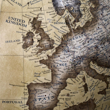 Tellus Globe - Ochre & Walnut | Bespoke Design & Luxury Furniture | LINLEY