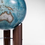 Tellus Globe - Prussian Blue & Sycamore | Bespoke Design & Luxury Furniture | LINLEY