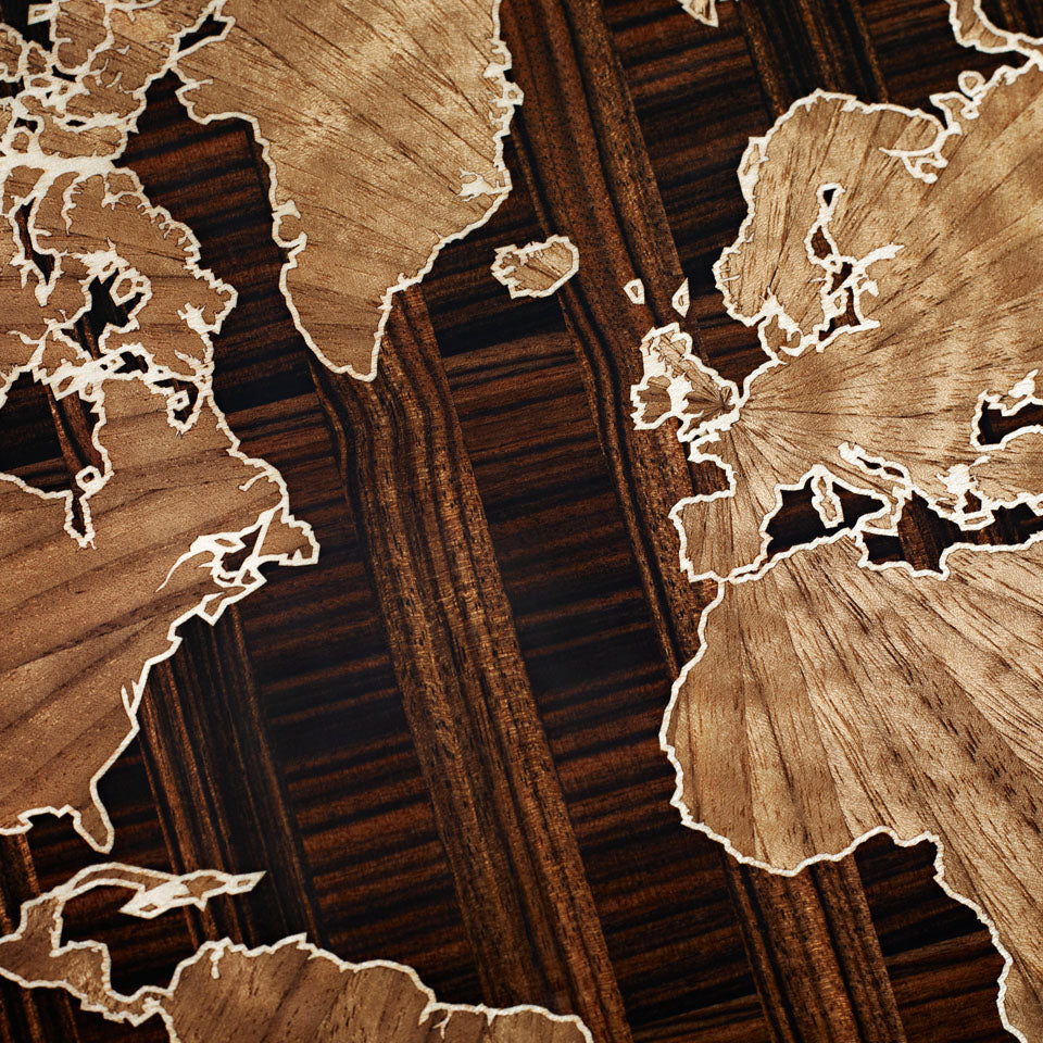 World Map Box Humidor | Luxury Home Accessories & Gifts | LINLEY